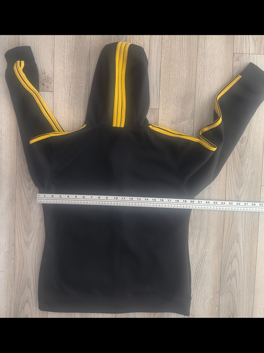 Adidas Black Hoodie with Gold Trefoil Logo - Picture 3 of 5